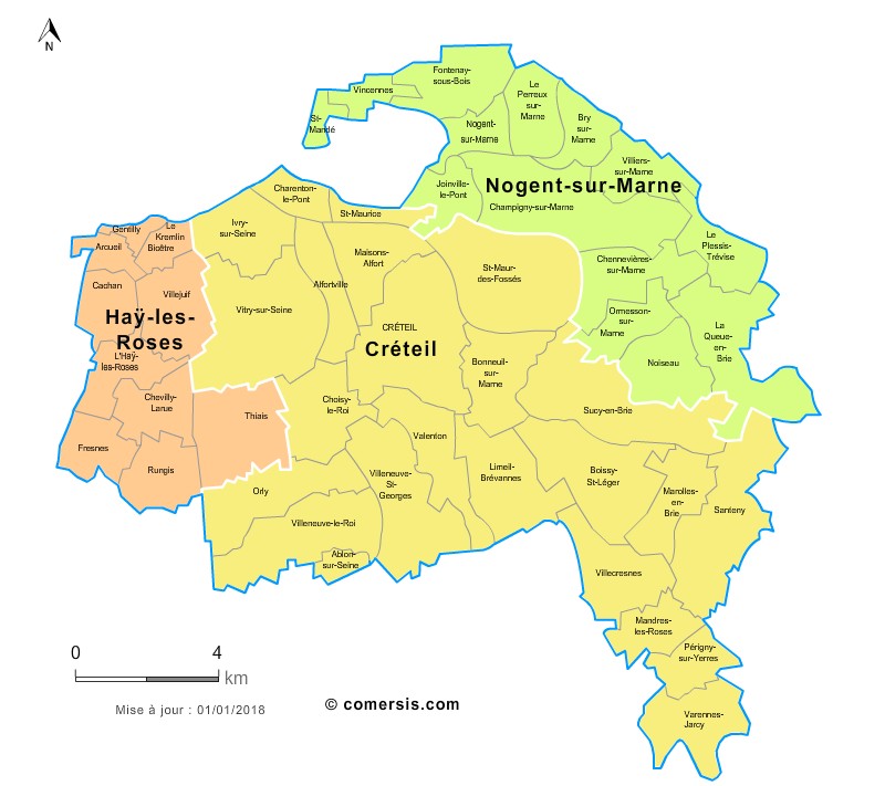 carte de nos interventions dansle val de marne 94
