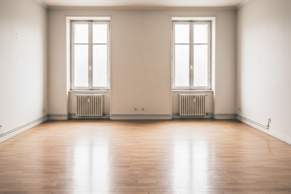 Après débarras - Même maison 100m² entièrement vide et nettoyée - salon lumineux