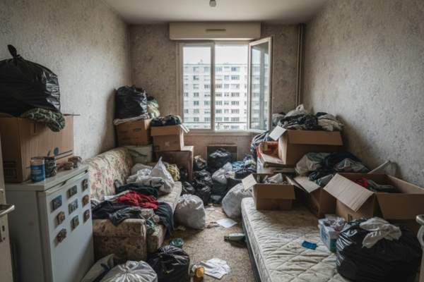 Avant débarras - studio 20m² Val-de-Marne encombré