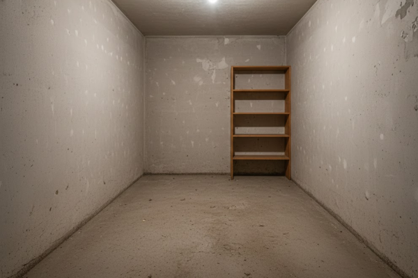 Cave vide et propre après débarras Paris 10ème - espace de stockage récupéré prêt à l'usage