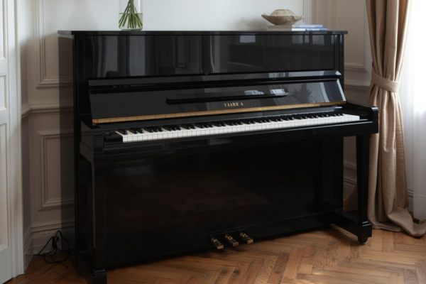 Enlèvement piano droit Paris - Yamaha Kawai Pleyel Piano droit d'étude Yamaha U1 noir laqué à enlever - modèle classique 230kg très répandu dans les appartements parisiens