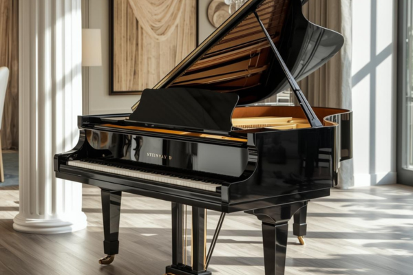 Enlèvement piano à queue Paris - Steinway Fazioli Bechstein Grand piano à queue de concert Steinway Model D à enlever - 500kg instrument d'exception noir brillant