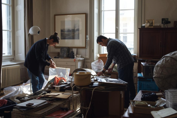 Débarras succession appartement Paris Débarras succession appartement 3 pièces parisien avec mobilier ancien, bibliothèques et effets personnels