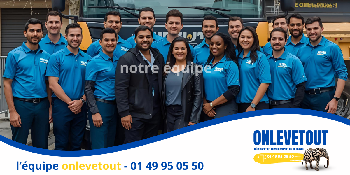Équipe OnLeveTout en intervention de débarras à Paris